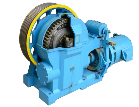 永磁同步無(wú)齒曳引機解剖模型