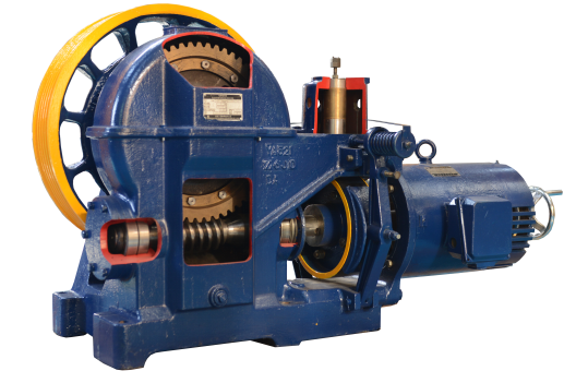 永磁同步無(wú)齒曳引機解剖模型